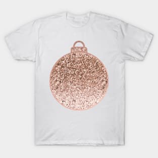 Rose gold Christmas bauble III T-Shirt